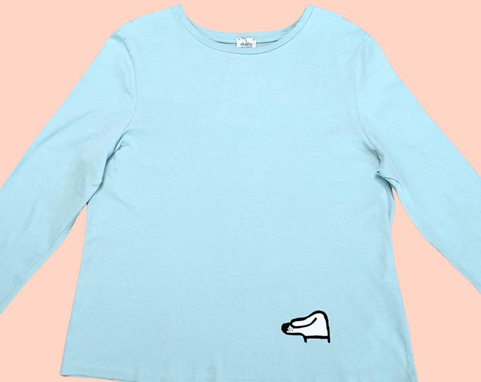 EAR (I) x Artur Blusiewicz | upcycled light blue longsleeve  | XS-XL