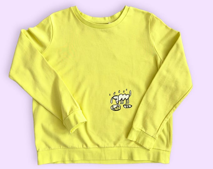 RAIN x Artur Blusiewicz | upcycled bright lime cotton sweatshirt | XS-XL