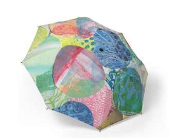 Abstract Colorful Circles Umbrella | Foldable Rain Umbrella
