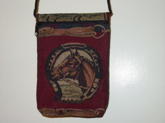 Winner's Circle Horse Tapestry Purse On The Rope … - image 2