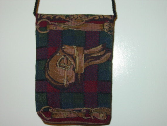 Winner's Circle Horse Tapestry Purse On The Rope … - image 3