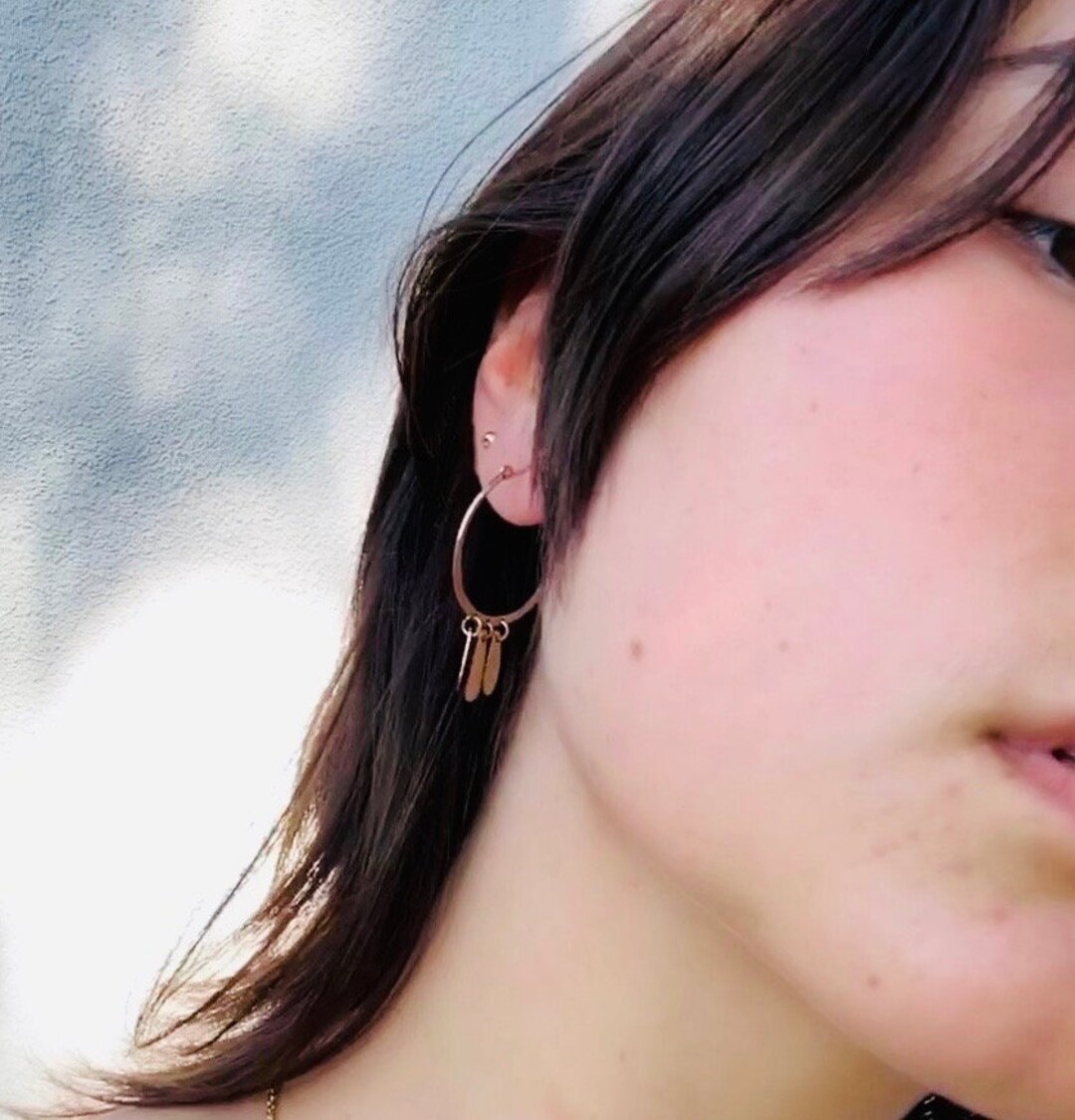 Chime Hoop Earrings Etsy