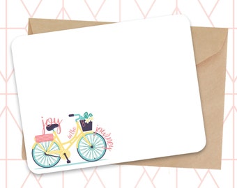 STATIONERY | Joy in the Journey Flat Cards | Set of Notecards | Bicycle Notecard