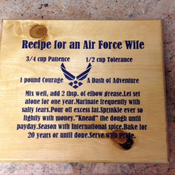 Recipe For An Air Force Wife