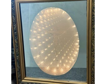 Cruz de Jesucristo en 3D, túnel de espejo infinito, decoración de pared iluminada, arte religioso