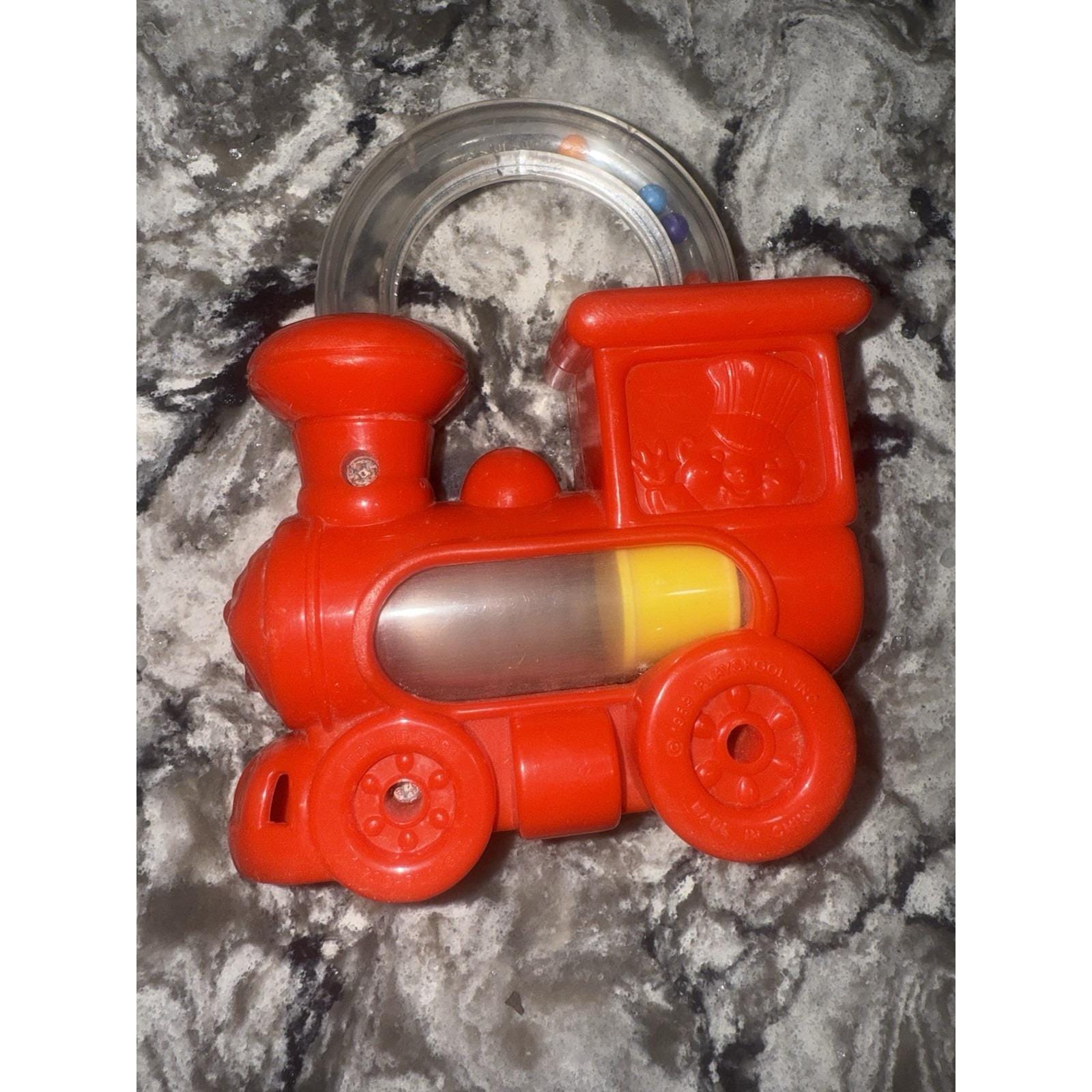 Vintage Playskool Giggle Rattles Baby Toddler Kid's Whistle Train Red ...