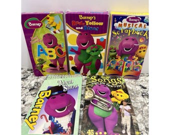 Barney Classic Collection VHS Lot of 5 Purple Dinosaur Sing And Dance VTG
