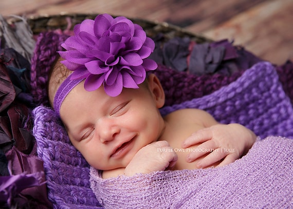 purple baby headband