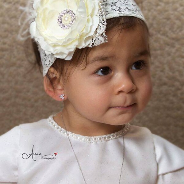 Baptism Headpiece Etsy