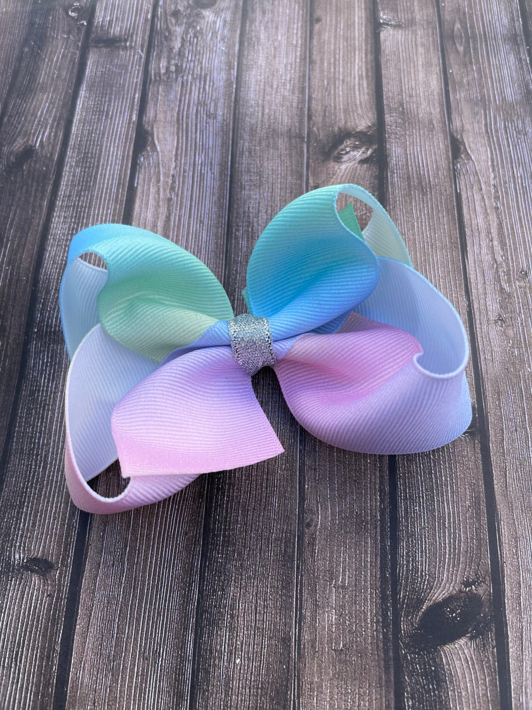 Pastel Hair Bow Tie Dye Hair Bow Spring Hair Bow Pastel Etsy