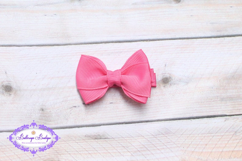 Baby hair bow, girl hair bow, 2 hair bow, small hair bow, basic hair bow, toddler hair bow, hair bow set, set you pick 10 colors, mini bow image 3