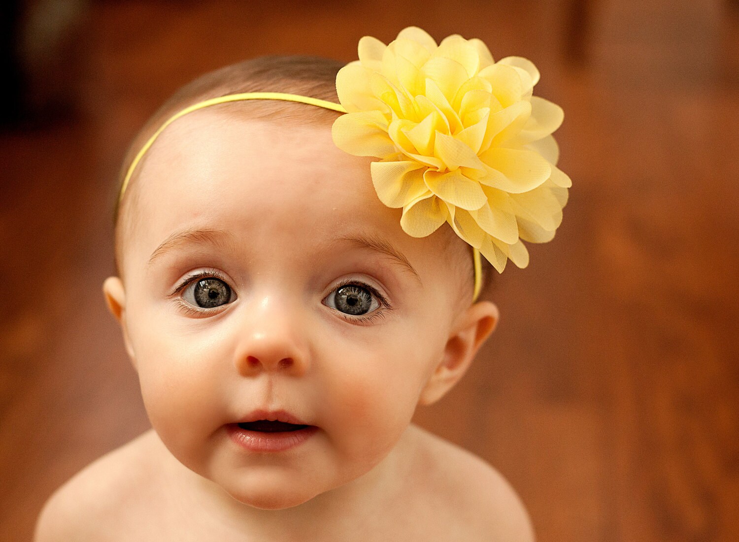 Yellow headband, baby headband, yellow hairband, infant headband, new…