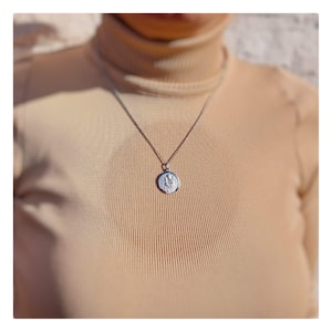 Collier Saint Joseph en argent sterling : médaille du saint patron