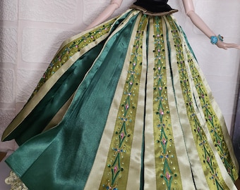 Sukienka Disney Coronation Anna 17" wykonana na zamówienie z motywem Krainy Lodu