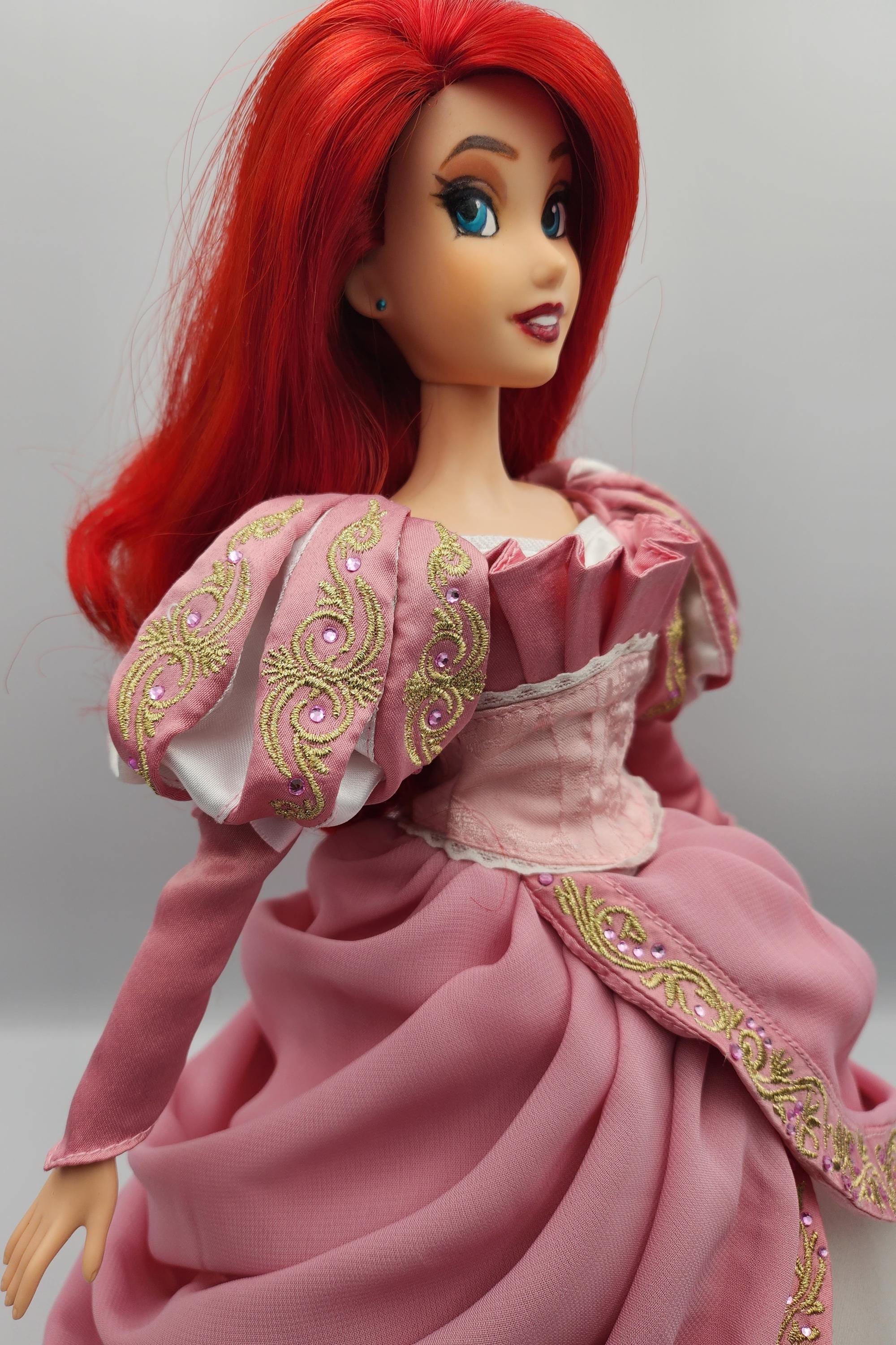Disney Limited Edition Doll Ariel 17" Pink Dress Custom Made - Etsy