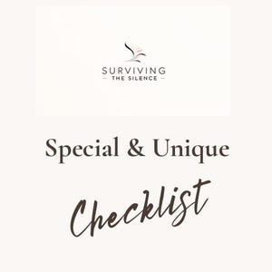 Special & Unique Checklist