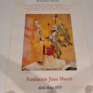 Original cartel exhibition Maestros de siglo XX at the Fundación Juan March in 1979