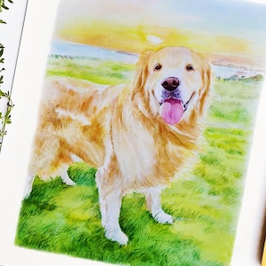 Mini Custom Watercolor Pet Portrait, Dog Portraits From Photos, Pet Painting, Custom Tiny Paintings, Hand Painted Pet Art, Watercolor Dog