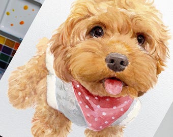 Benutzerdefinierte Hundegemälde, 100% handgemachtes Aquarell-Haustierporträt, benutzerdefiniertes Haustierporträt vom Foto, Katzenporträt, Aquarell-Haustiermalerei, handgezeichnetes Haustier