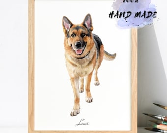 Mini Custom Watercolor Dog Portrait, Cat Portrait, Custom Pet Portrait from Photo, Dog Painting, Watercolor Pet Painting, Hand Drawn Pet