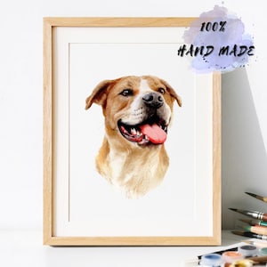 Hand Painted Pet Portrait, Custom Watercolor Pet Portrait, Cat Portrait, Using Pet Photo, Custom Dog Portraits ,Pet Memorial Gift