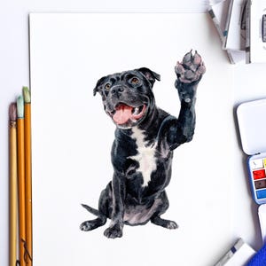 100% Handmade Watercolor Pet Portrait, Custom Pet Portrait from Photo, Dog Portrait, Cat Portrait, Watercolor Pet Painting, Hand Drawn Pet