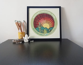 Saguaro National Park 12x12 Giclée Print
