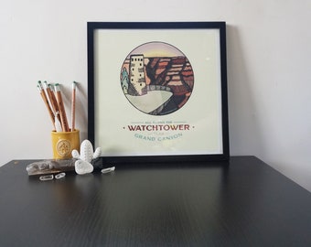 The Watchtower at Grand Canyon National Park 12x12 Giclée Print