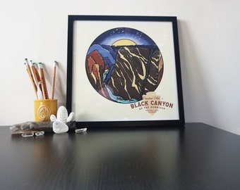 Black Canyon of the Gunnison National Park 12x12 Giclée Print