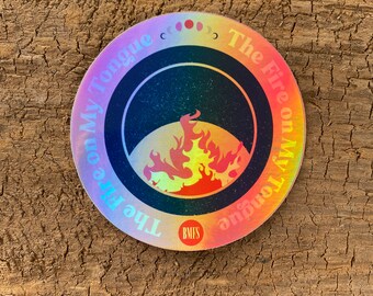 The Fire on My Tongue Billy Strings Hologram Sticker