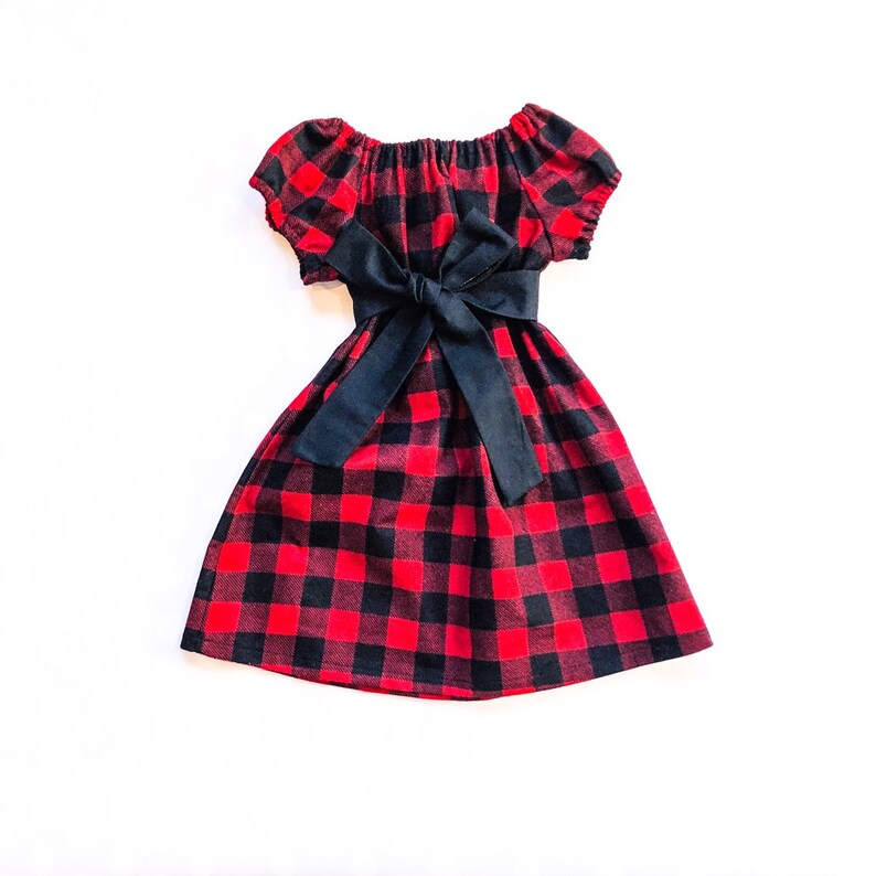 buffalo check baby girl dress