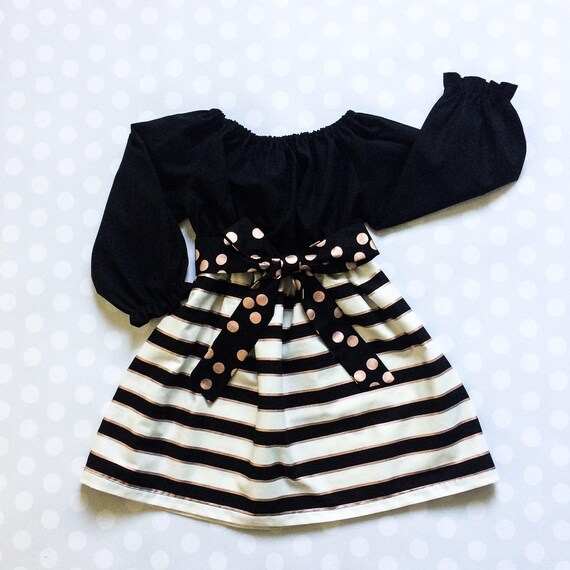 baby girl black and gold outfit