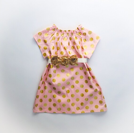 yellow polka dot dress girls