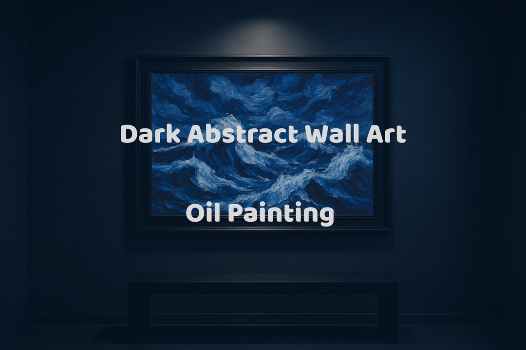 Elemental Abstract Oil Painting Style Wall Art | Printable Artwork ...