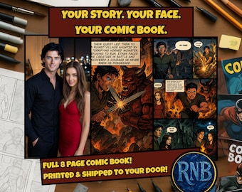 Fully Personalized Comic Book – Custom Story & Illustrations from Your Photos | Unique Christmas Gift and Keepsake | Anniversary Gift