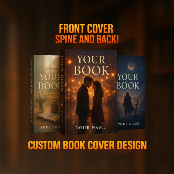 Fully Personalized Book Cover Design | Amazon KDP, IngramSpark and eBook Ready | Front, Back & Spine | Custom Style and Layout | Author Gift
