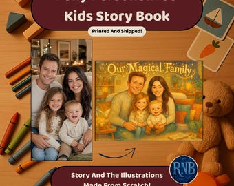 Fully Personalized Kids Story Book | Custom Story and Illustrations from Your Photos |  Father’s Day Gift for Dad | Baby Fairytale Keepsake