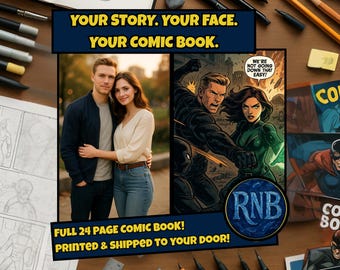 Fully Personalized Comic Book Origin – Custom Story & Illustrations from Your Photos | Unique Christmas Gift and Keepsake | Anniversary Gift
