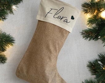 Nikolausstiefel Personalisiert mit Name zum Aufhängen Weihnachtsstiefel Kamin Dekoration Weihnachtsgeschenke Nikolaussocke Weihnachtsstrumpf