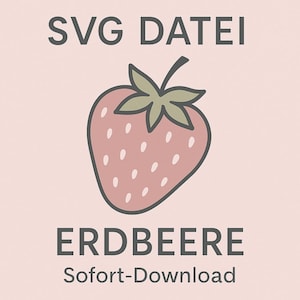 Fichier SVG fraise pour traceur – motif d'été pour Cricut et Silhouette – autocollant, t-shirt, décoration, invitation