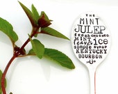 MINT JULEP Soon. Tall Flattened Silver Cocktail Stirrer Spoon. The ORIGINAL Subway Poster Art Style by Sycamore Hill. Choose Size. Derby