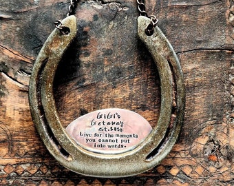 The CUSTOM Horseshoe™ for a New Business. Handmade Original Design by Sycamore Hill. Southern Charm. Rustic Gift for new business owner.