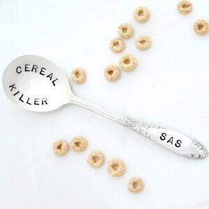 THE Cereal Killer™ Spoon. The ORIGINAL DESIGN by Kelly Galanos. Made to Order. Gift for Cereal and Milk Lover. Personalized Spoon with Name