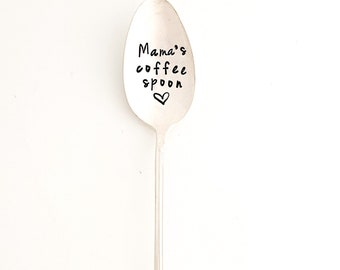 Custom TALL Spoon.  Hand Stamped Vintage Iced Teaspoon. Personalized, you choose FONT. The ORIGINAL Hand Stamped Vintage Coffee Spoons™