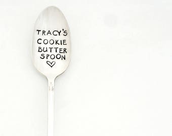 Custom TALL Iced Teaspoon. Stamped SPOON, Iced Teaspoon. The ORIGINAL Hand Stamped Vintage Coffee Spoons by Sycamore Hill. Personalized