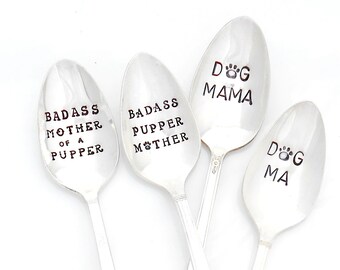 Gift for Dog Mom. Hand Stamped Coffee Spoon with paw print. Unique Gift Idea under 25 for Dog Lover. The Original Spoons by Sycamore Hill