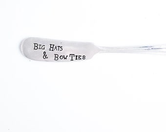 Kentucky Derby Hand Stamped Vintage Spreaders for Cheese and Butter. Horse Racing Theme Hostess Gift Idea. Equestrian Style Tabletop Decor