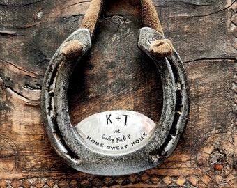 The Home Sweet Home Horseshoe™ Traditional Welcome, Good Luck Symbol. Southern Equestrian Decor.  Barn Wedding. Equine Style Housewarming