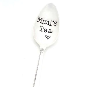 Mimi&#39;s Tea. Nana&#39;s Tea. Mimi&#39;s Coffee. Mom&#39;s Coffee Spoon. Personalized Hand Stamped Spoon. The ORIGINAL Hand Stamped Vintage Coffee Spoons™