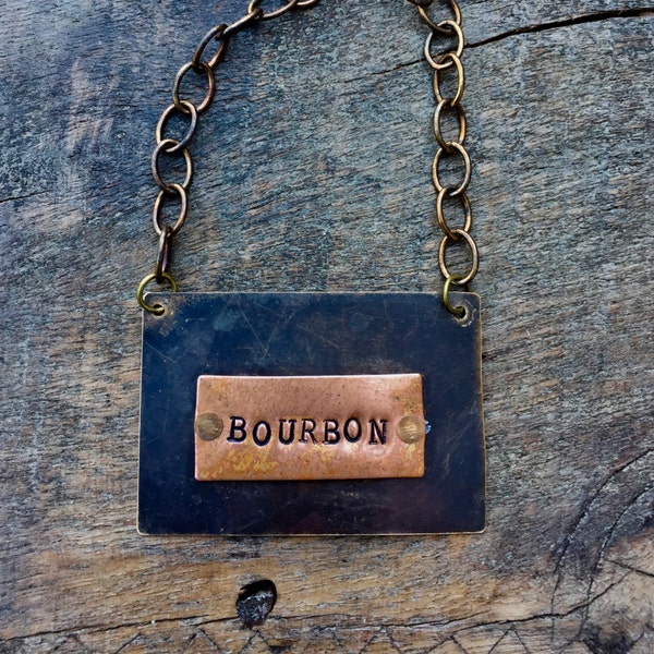CUSTOM Liquor Bottle Tag. Custom Decanter Label. Decanter Tag. BOURBON Bottle Tag. The  Spirited Bottle Tag™ Collection. The Riveted Series™